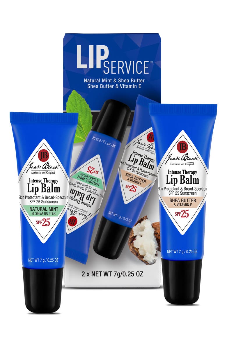 Jack Black Lip Service Intense Therapy Lip Balm SPF 25 Set $20 Value, Main, color,