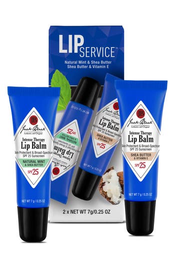 Jack Black Lip Service Intense Therapy Lip Balm Spf 25 Set $20 Value In No Color