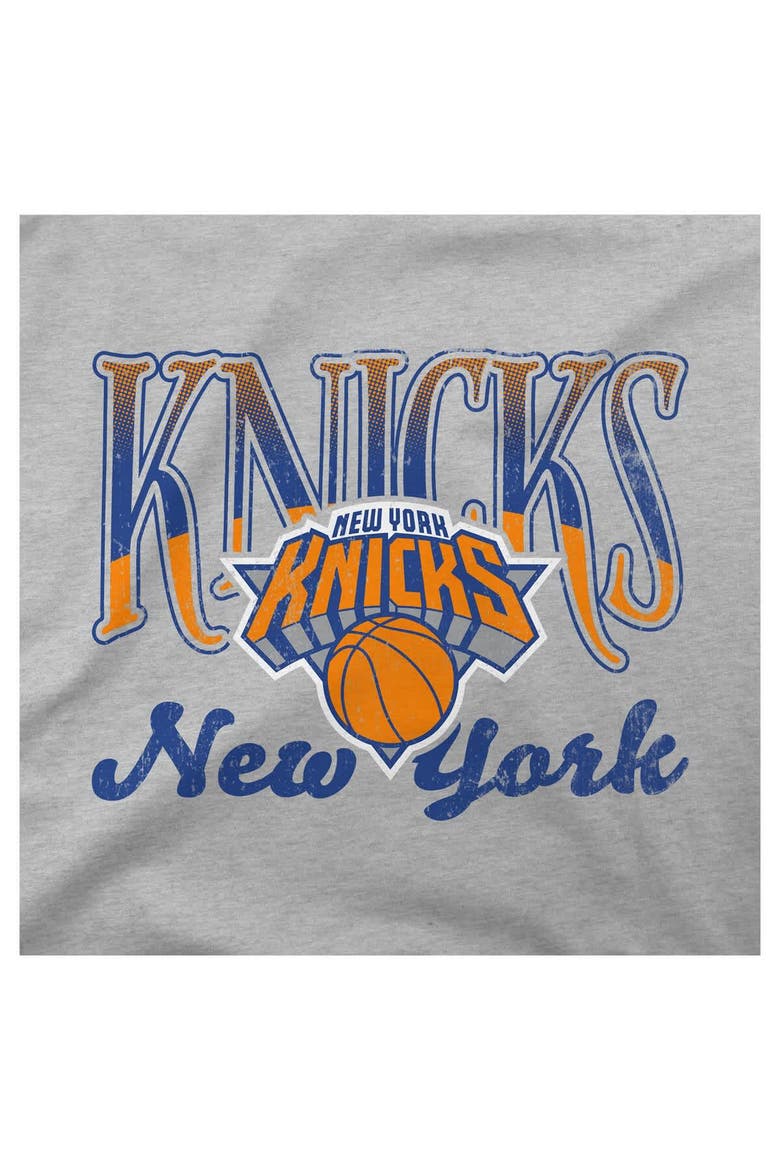 Youth Stadium Essentials  Heather Gray New York Knicks Sky High Hoodie, Alternate, color, Heather Gray