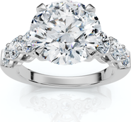 Bliss Diamond Certified 5Ct Diamond (4Ct Center) Engagement Ring 14k Gold Lab Grown