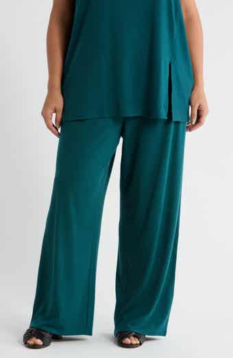 Rib Wide Leg Pants