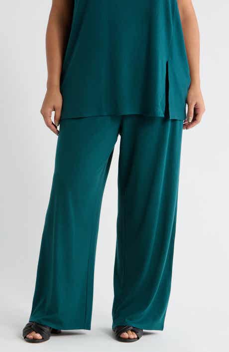 Rib Wide Leg Pants