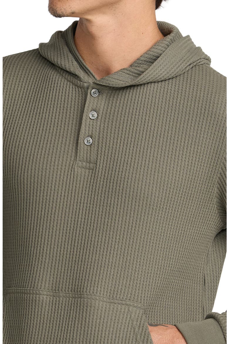Dayshift Thermal Hooded Henley, Alternate, color, OLIVE