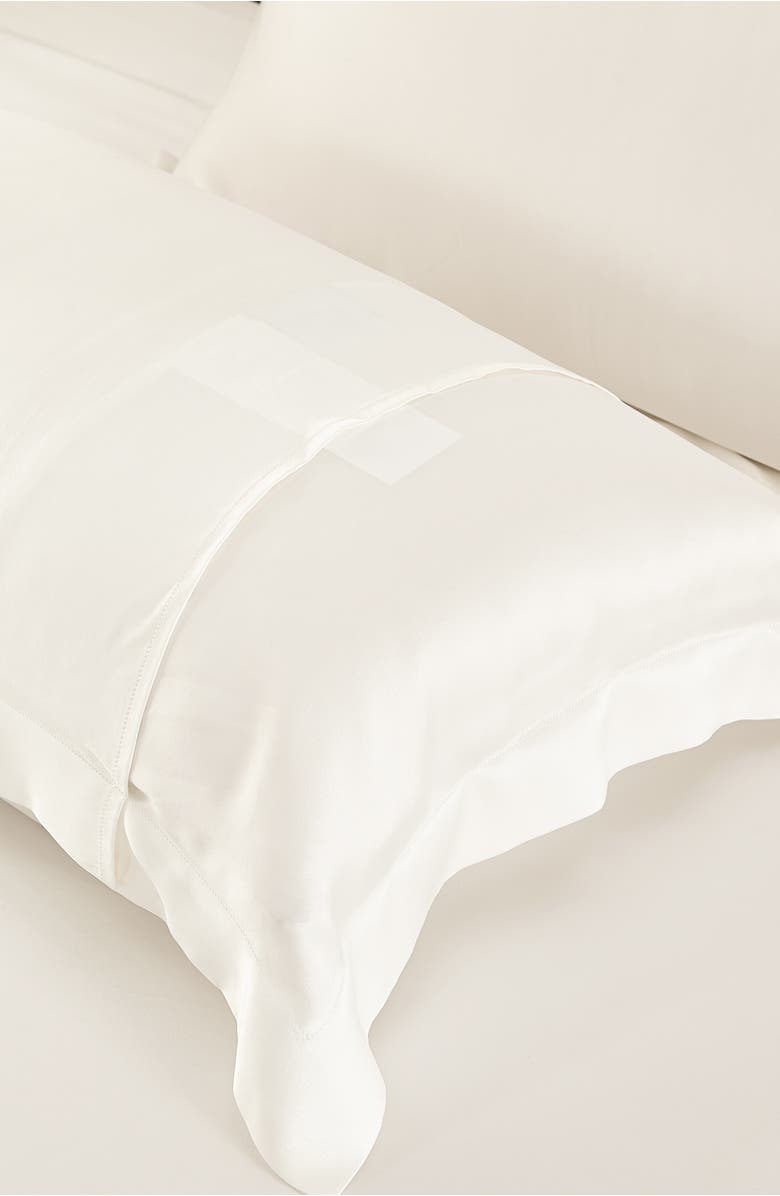 Lilysilk Pure Mulberry Silk Oxford Envelope Luxury Pillowcase, Alternate, color, Natural White