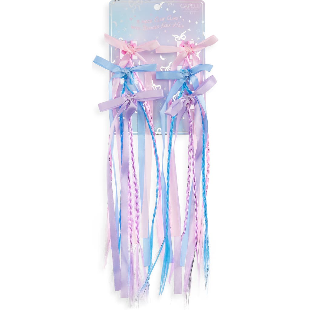 Capelli New York Kids' Assorted 6-pack Tinsel Faux Hair Extensions In Multi