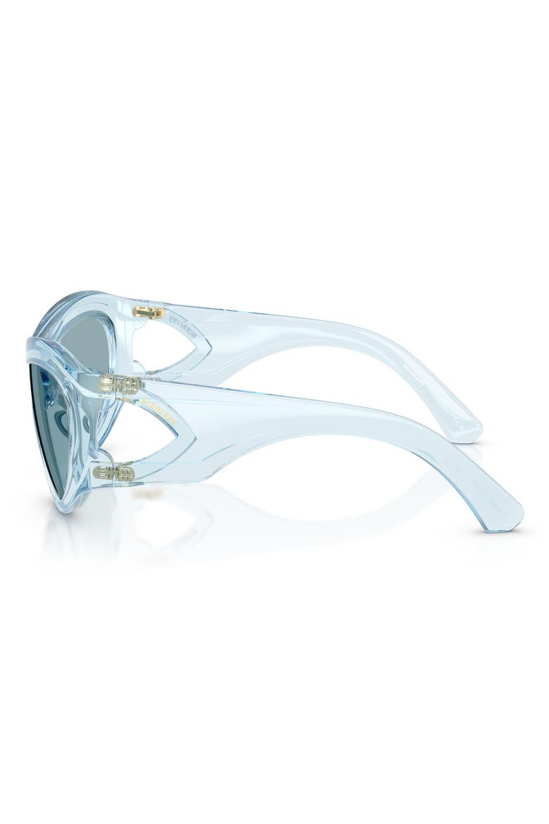 138mm Irregular Shield Sunglasses, Alternate, color, WINTER SKY / BLUE