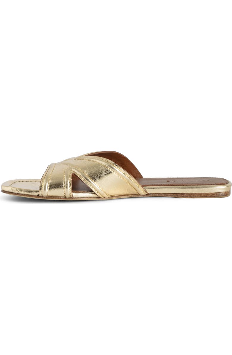 Zadig & Voltaire Azora Metallic Slide Sandal, Alternate, color, Gold