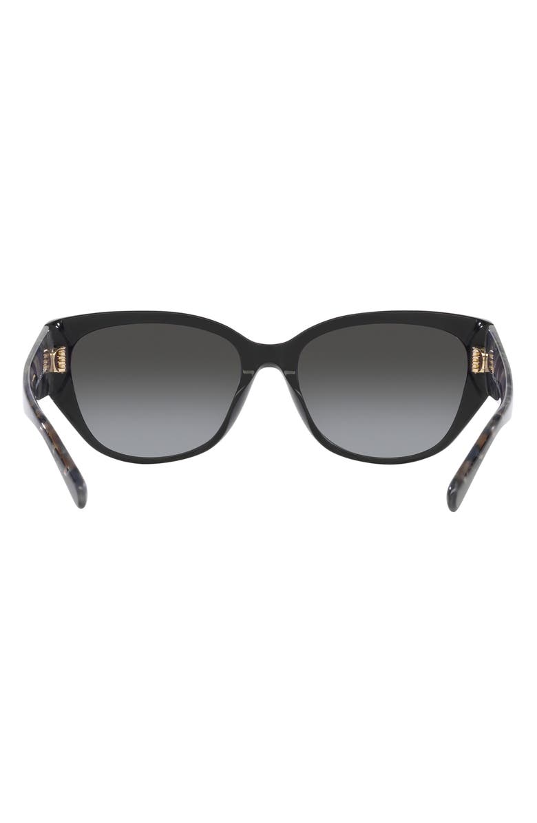 COACH 55mm Gradient Rectangular Sunglasses, Alternate, color, Black