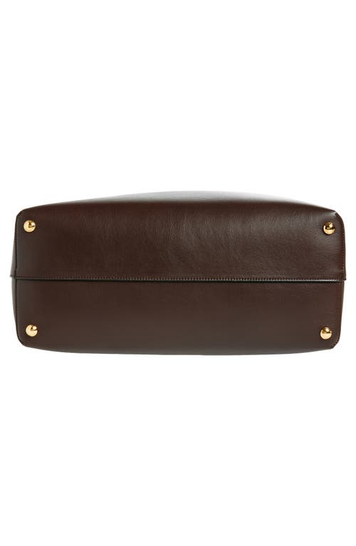 Etro Brown Leather Bag With Embroidered Logo In M0019 Brown 2