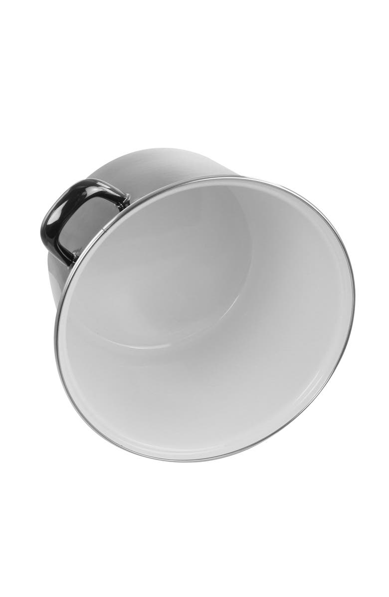 Gibson Home 12 Quart Enamel on Steel Stock Pot with Lid, Alternate, color, Black