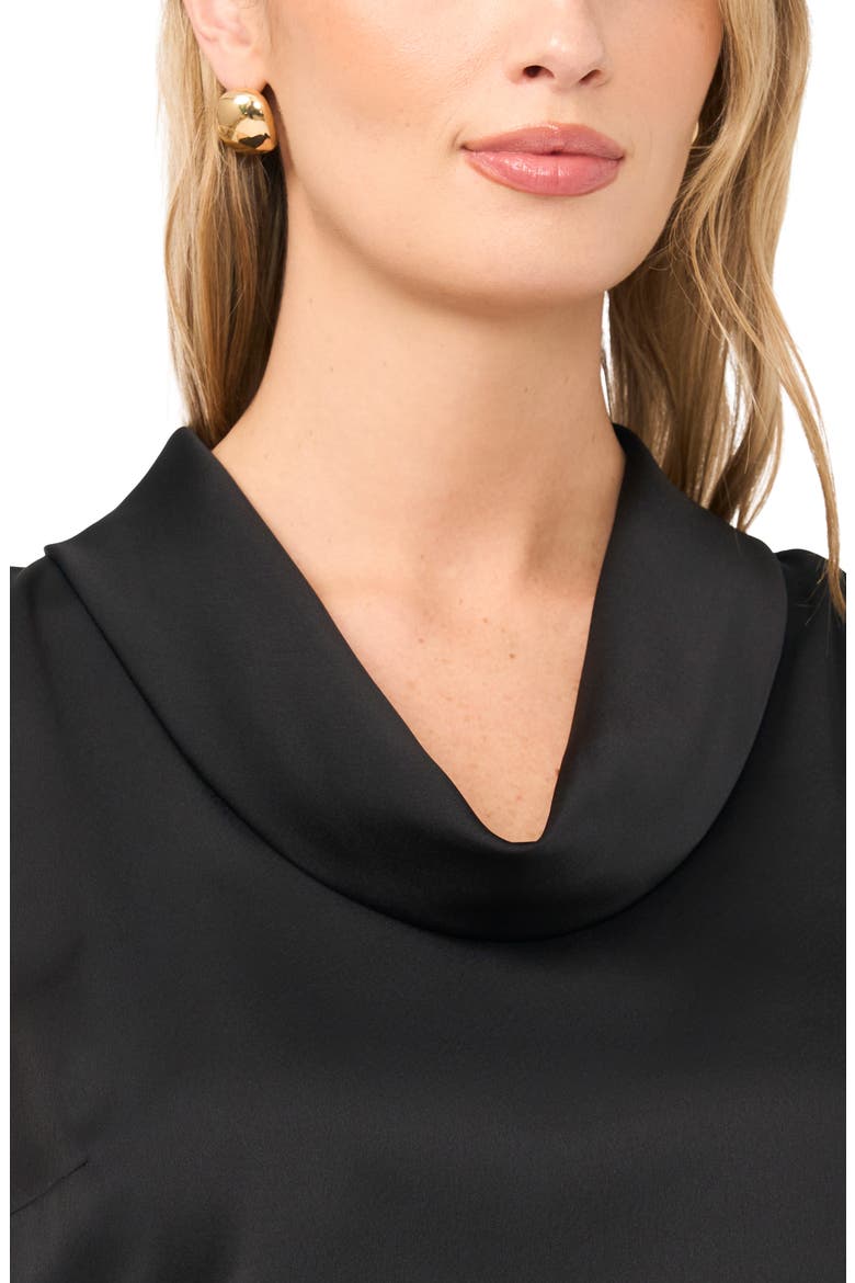 Cowl Neck Sleeveless Satin Top, Alternate, color, RICH BLACK