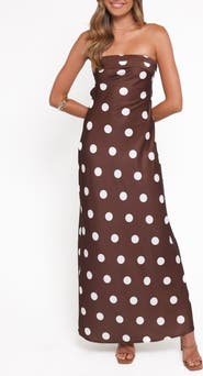 Petal & Pup Remmie Cutout Strapless Maxi Dress