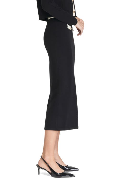 Wayf Catherine Contrast Trim Sweater Midi Skirt