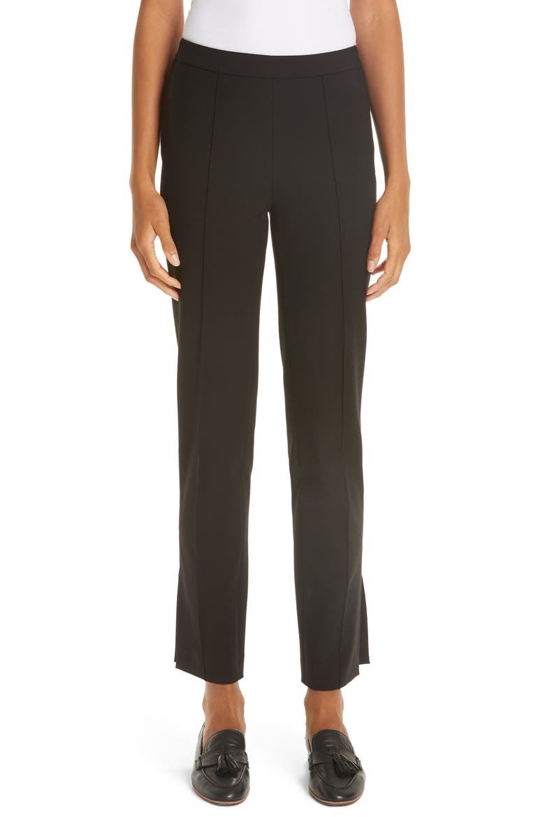 Side Slit Skinny Pants, Main, color, BLACK