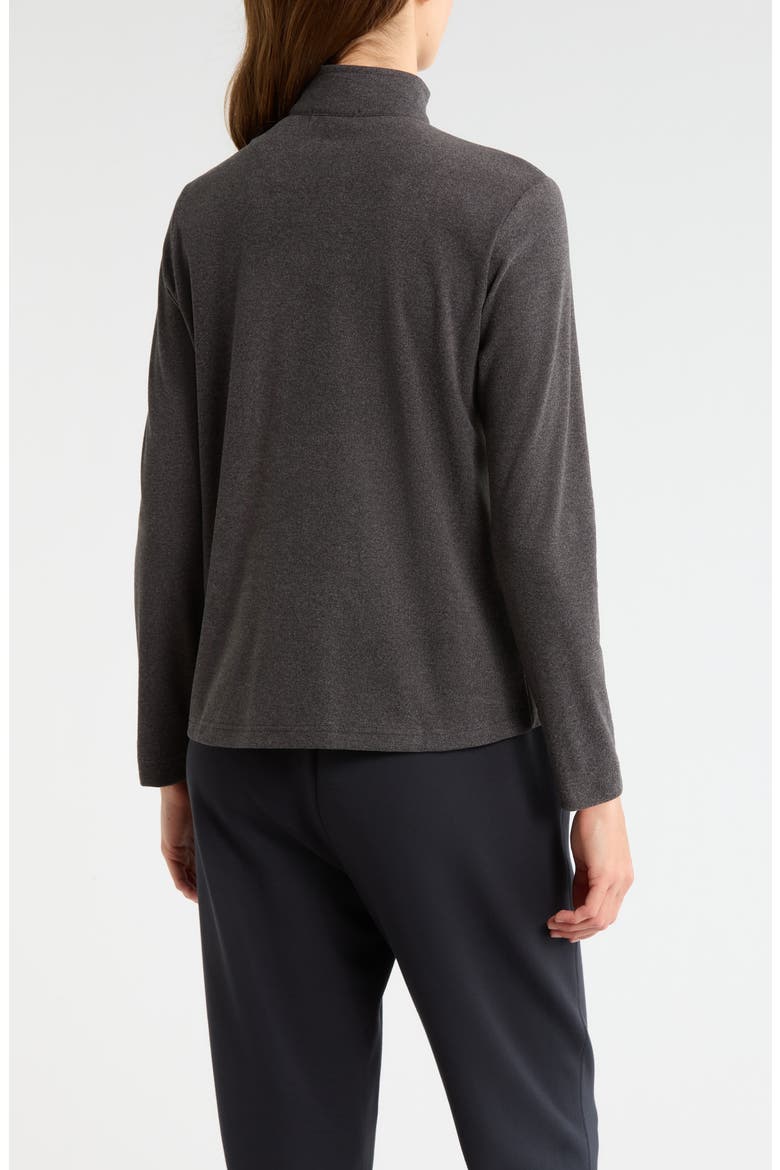 Emily Zip-Up Sweatshirt, Alternate, color, BLACK-HEATHER