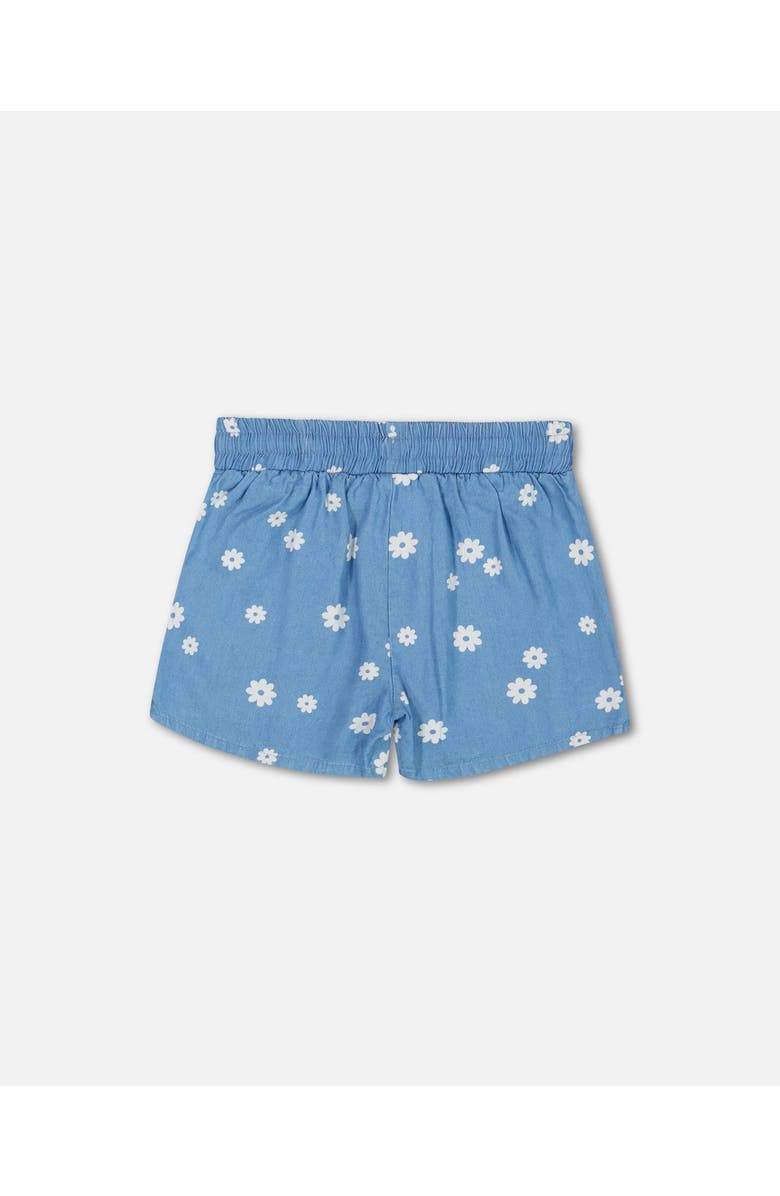 Deux par Deux Little Girl's Floral Chambray Short, Alternate, color,