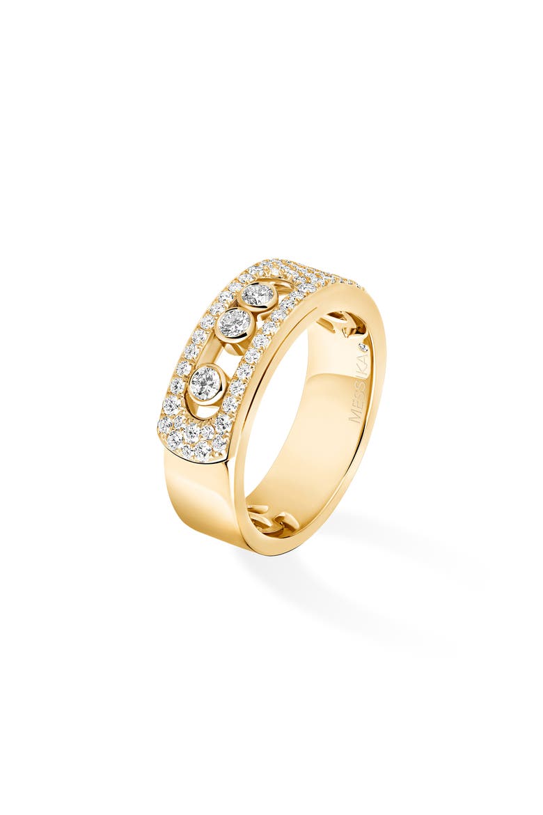 Move Noa Pavé Diamond Band Ring, Alternate, color, YELLOW GOLD