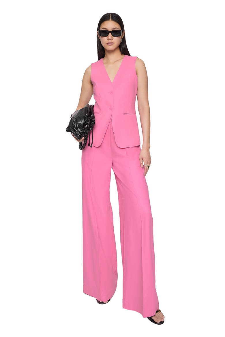 Freya Pleated Wide Leg Pants, Alternate, color, ULTRA PINK