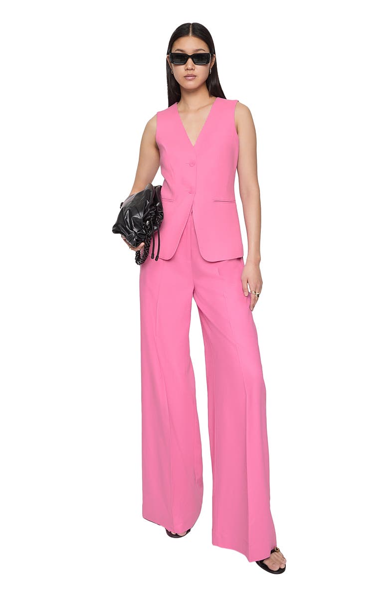 Rebecca Minkoff Freya Pleated Wide Leg Pants, Alternate, color, 