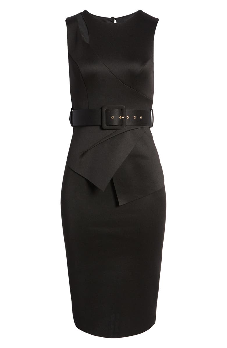 River Island Belted Body-Con Midi Dress, Alternate, color, 