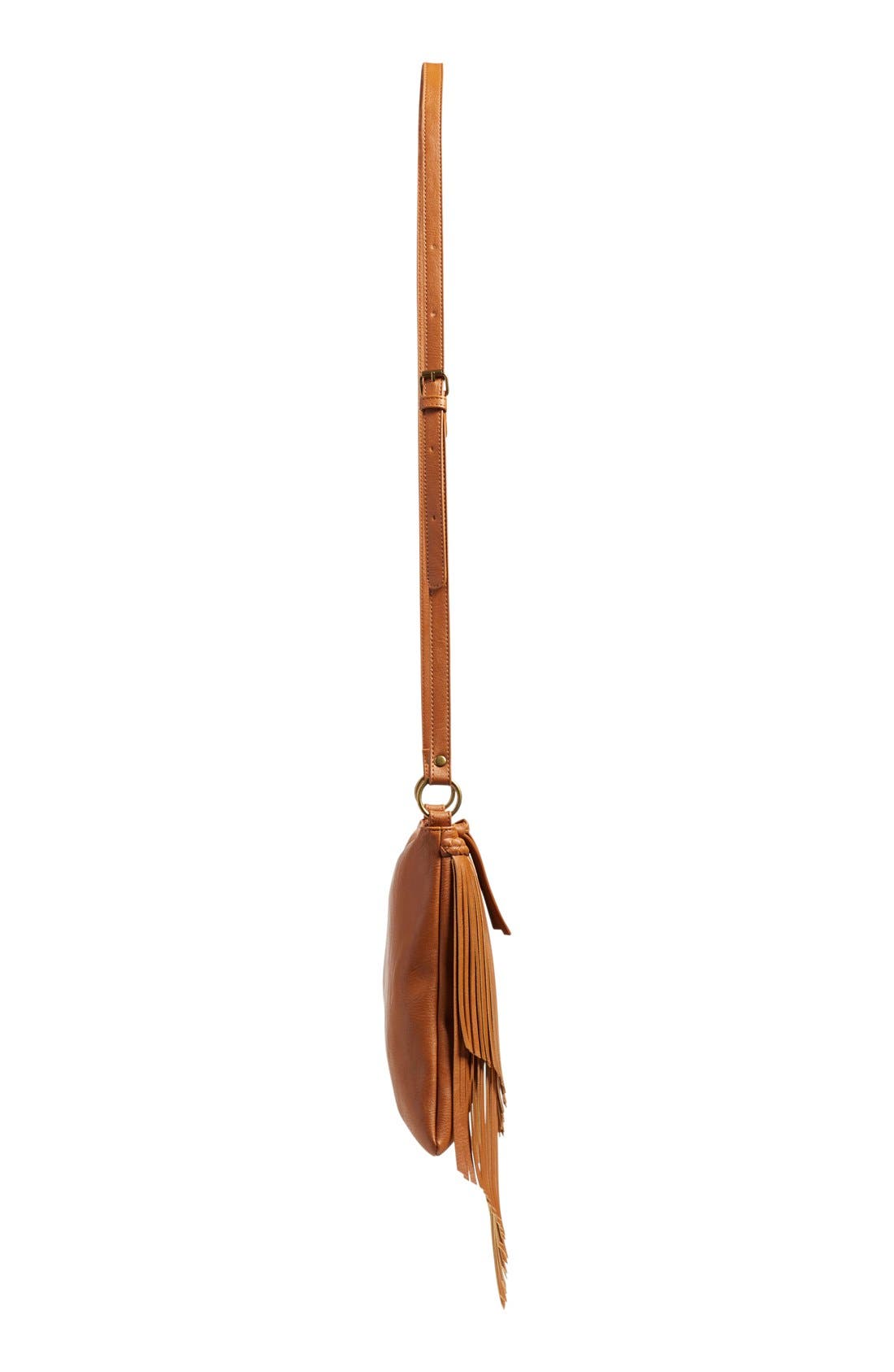 Layered Fringe Crossbody Bag, Alternate, color, BROWN COGNAC