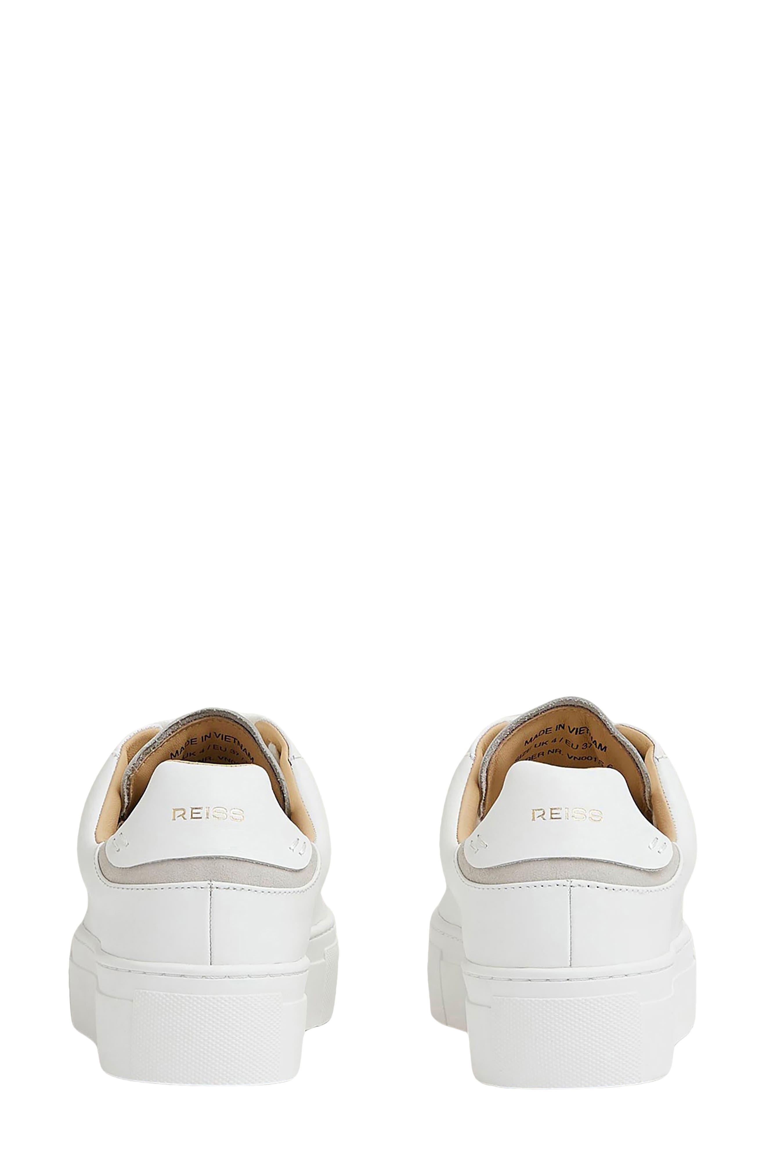 Reiss Francesca Platform Sneaker, Alternate, color, White