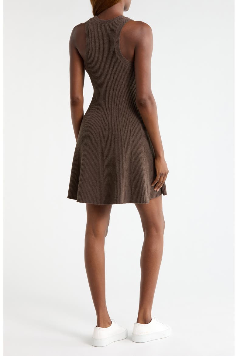 Adela Rib Knit Minidress, Alternate, color, DENSE SMOKE