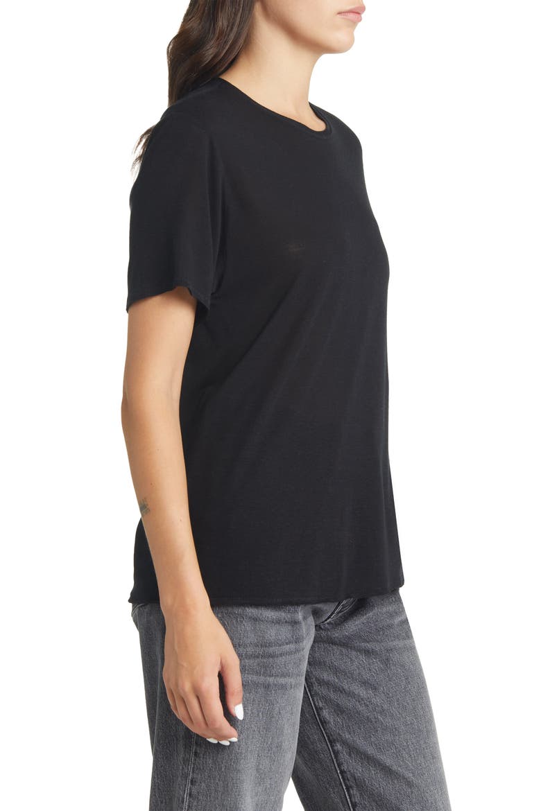Michal Stripe T-Shirt, Alternate, color, BLACK