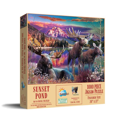Sunset Pond 1000 piece Jigsaw Puzzle for Adults