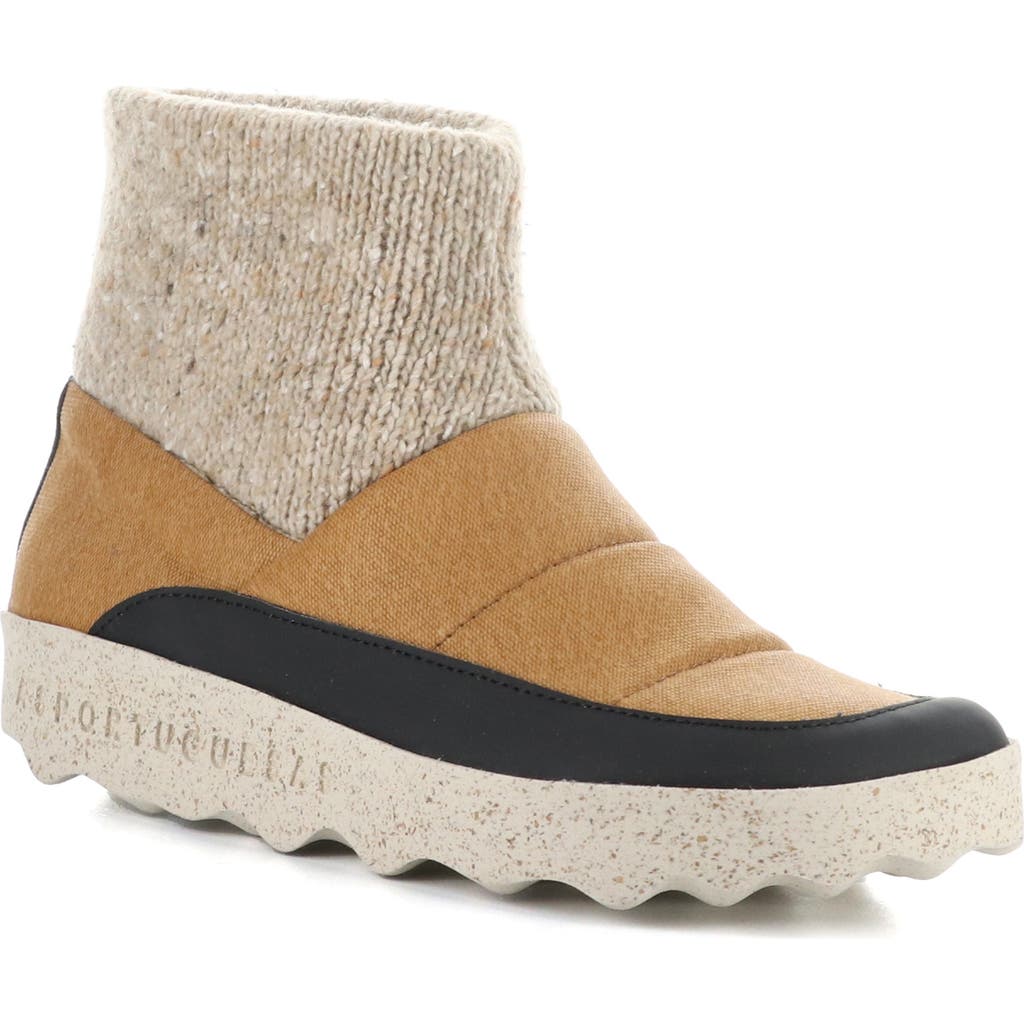 Asportuguesas by Fly London Close Water Resistant Bootie in Brown Umbrella