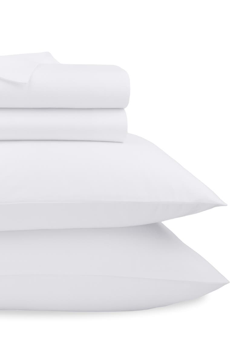 CALIFORNIA DESIGN DEN Grand Indulgence 1000 Thread Count 100% Cotton Sateen Sheet Set, Main, color, Bright White