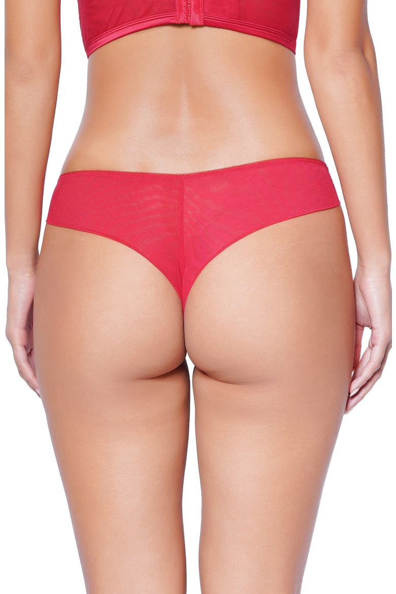 Eglantine Lace Tanga, Alternate, color, RED