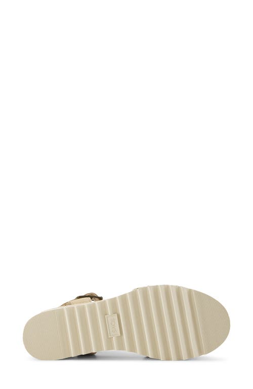 Shop Toms Diana Platform Wedge Sandal In Gold