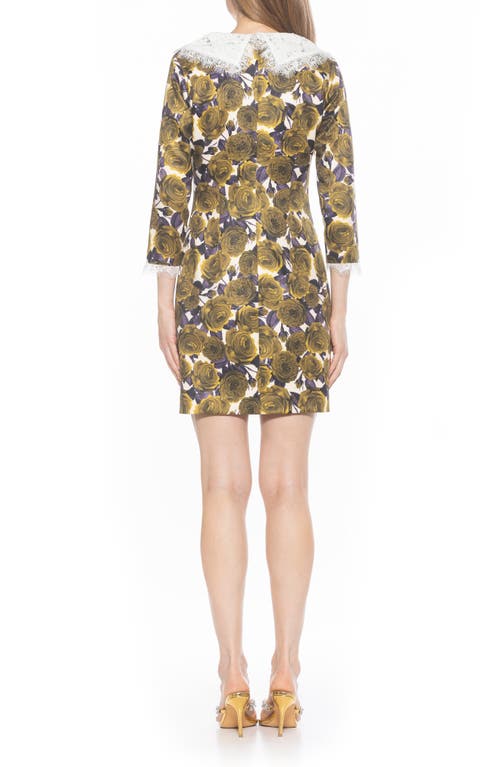 Alexia Admor Monique Twill Shift Dress In Rose Floral