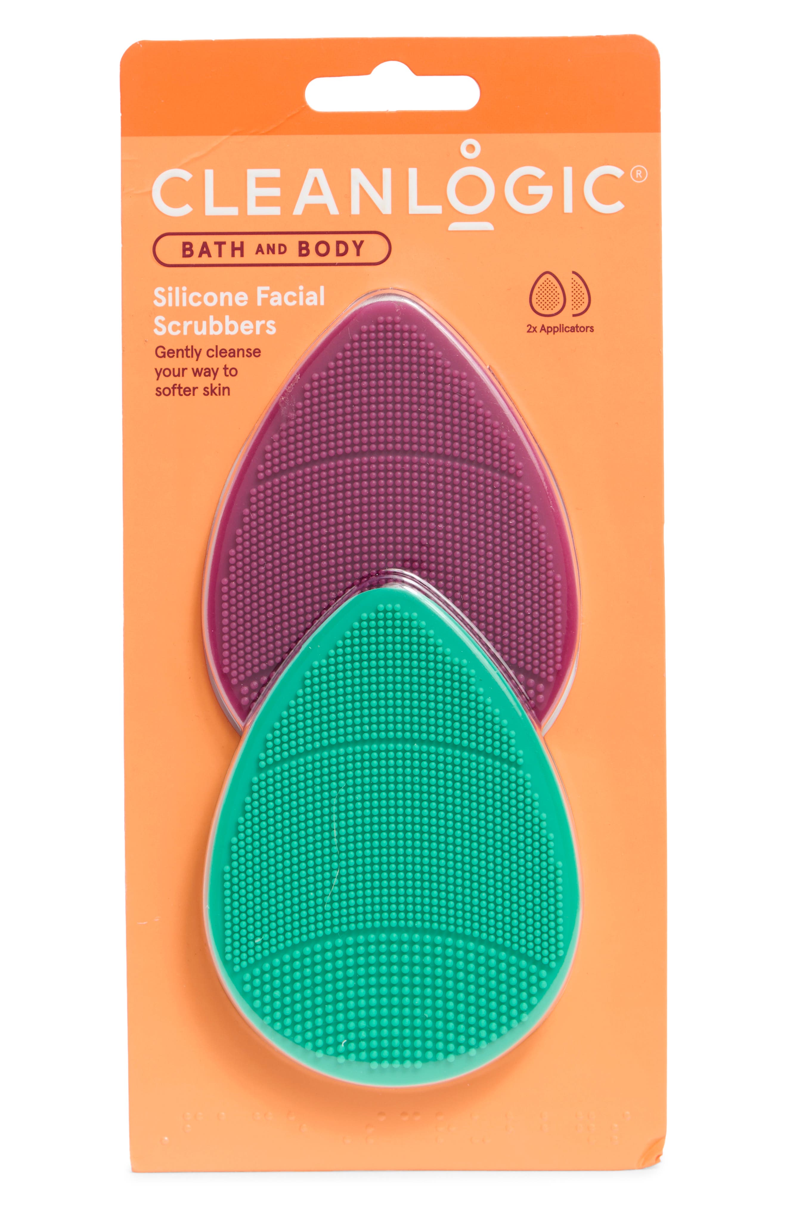 CLEANLOGIC 2-Pack Silicone Facial Scrubbers