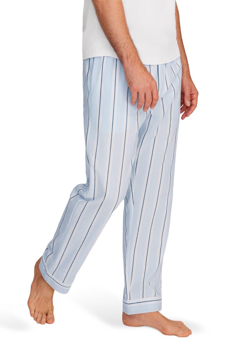 Petite Plume Stripe Cotton Twill Pajama Pants, Alternate, color, 