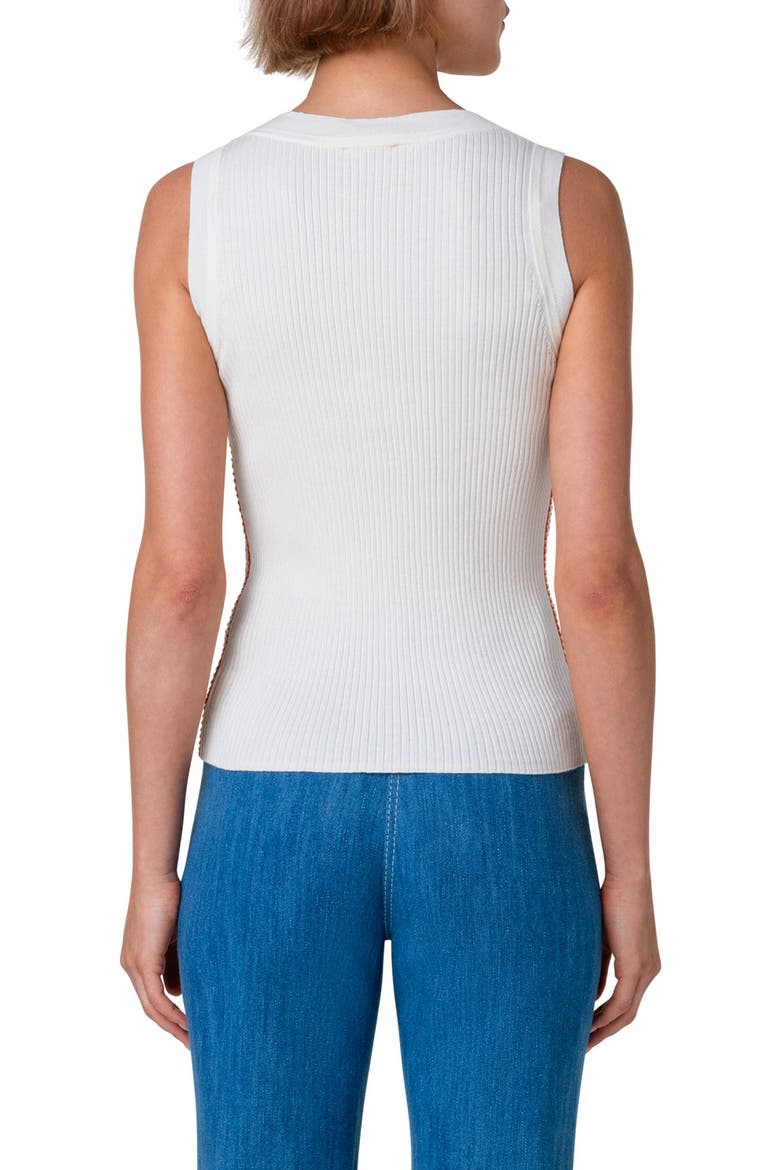 Side Stripe Rib Sweater Tank, Alternate, color, CREAM-MULTICOLOR