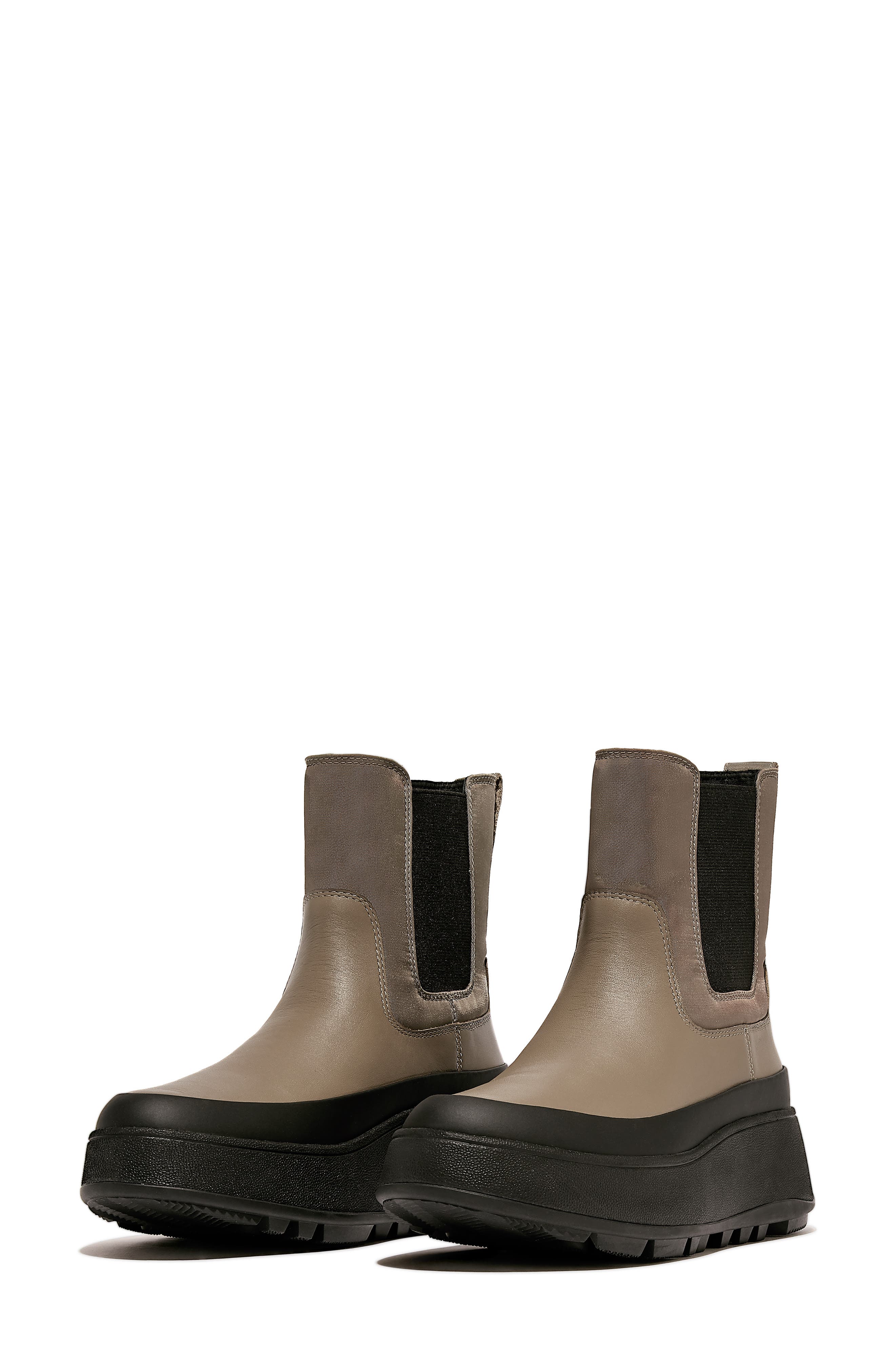 FitFlop F-Mode Water-Resistant Platform Chelsea Boot, Alternate, color, 