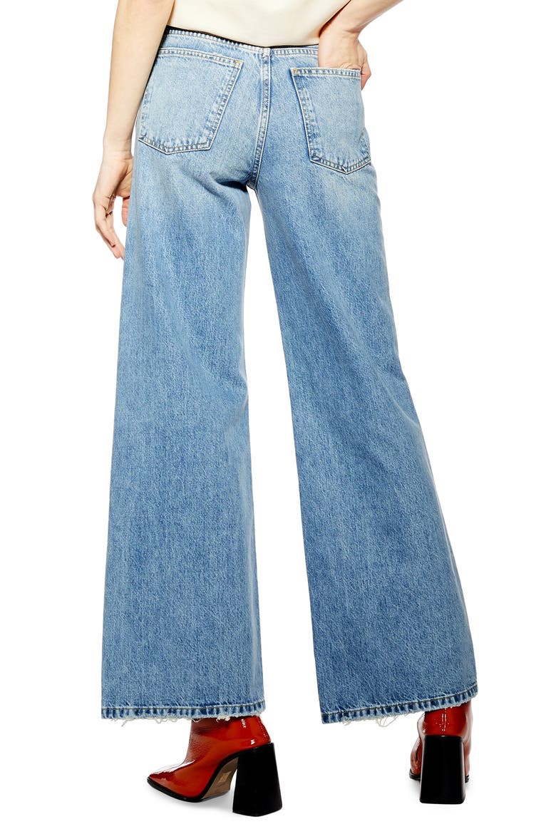 High Waist Wide Leg Jeans, Alternate, color, BLEACH