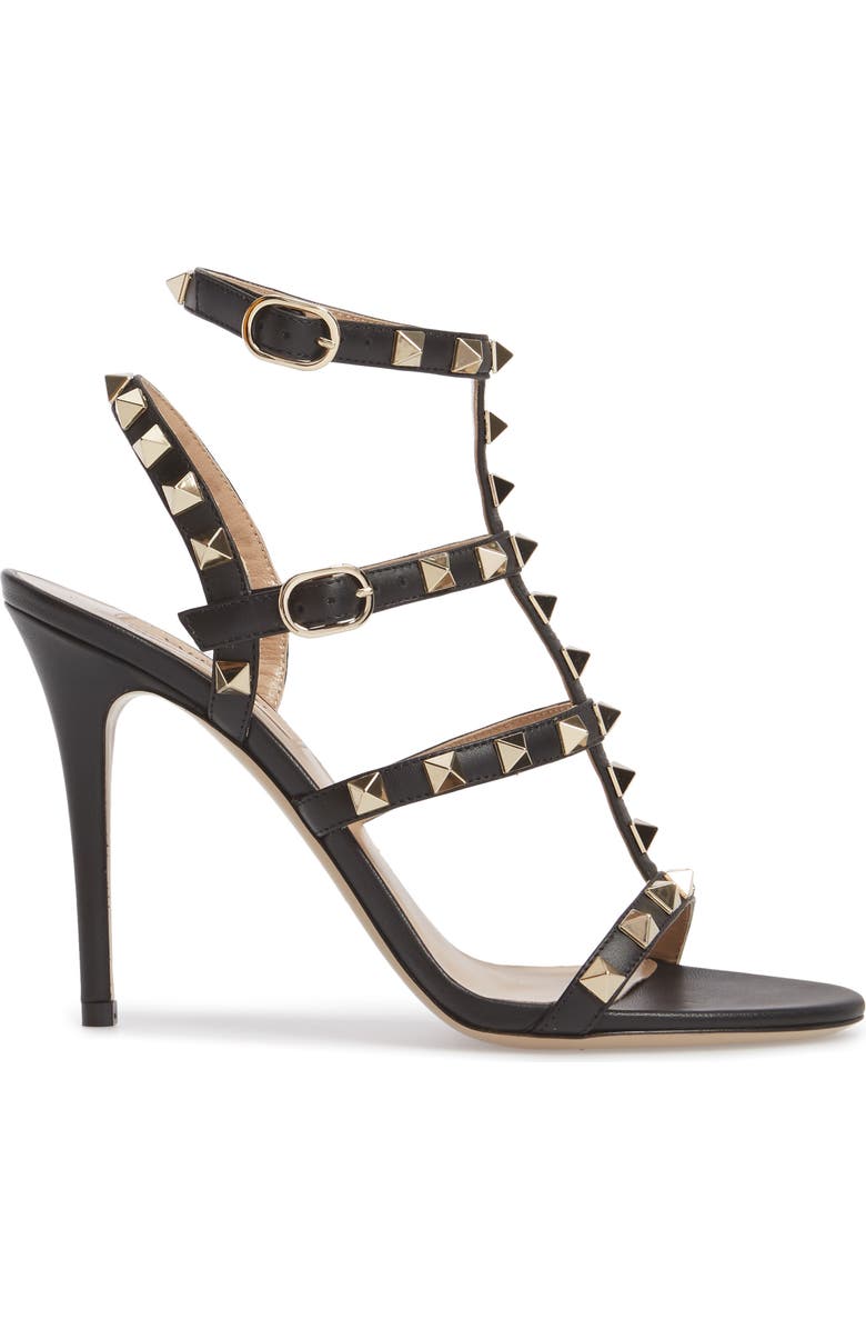 Valentino Garavani 'Rockstud' Ankle Strap Sandal, Alternate, color,