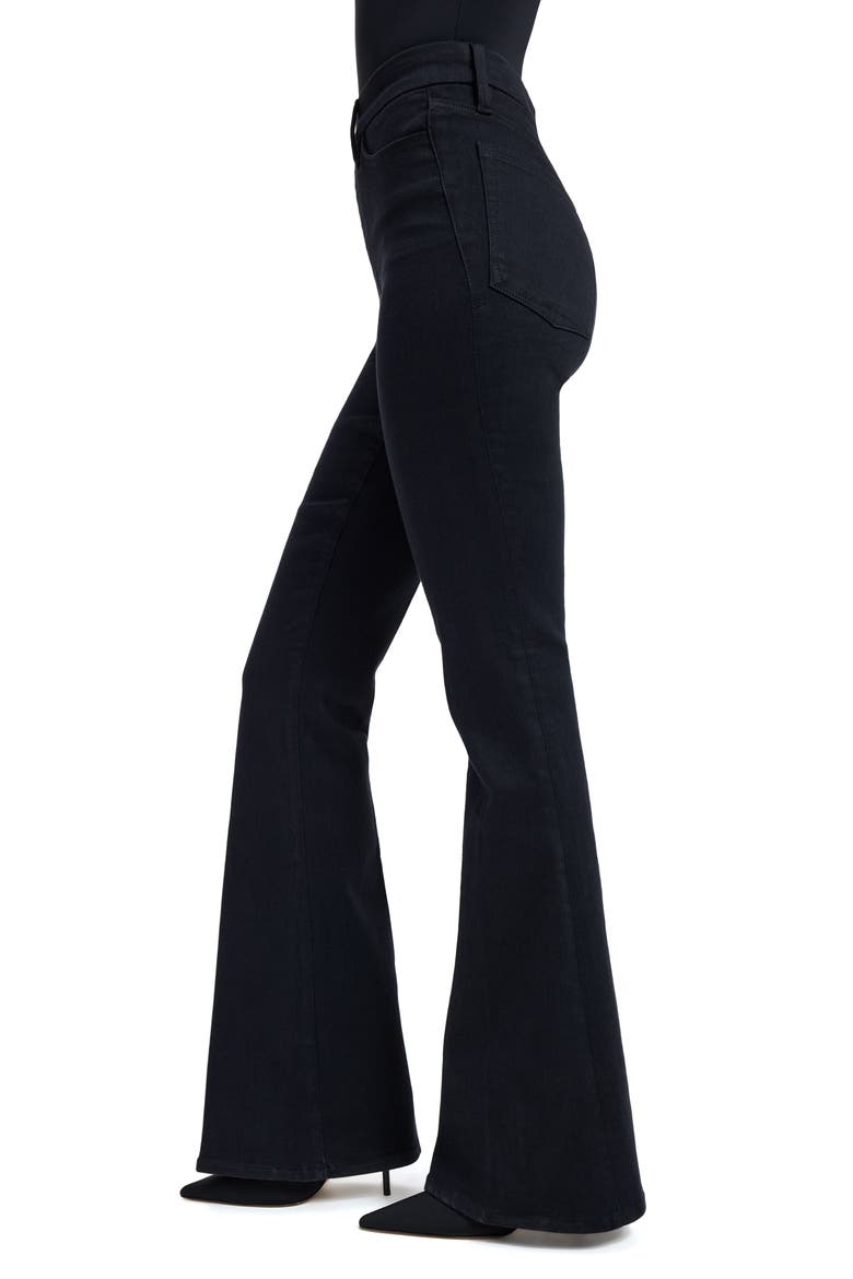 Pull-On Flare Jeans, Alternate, color, BLACK001