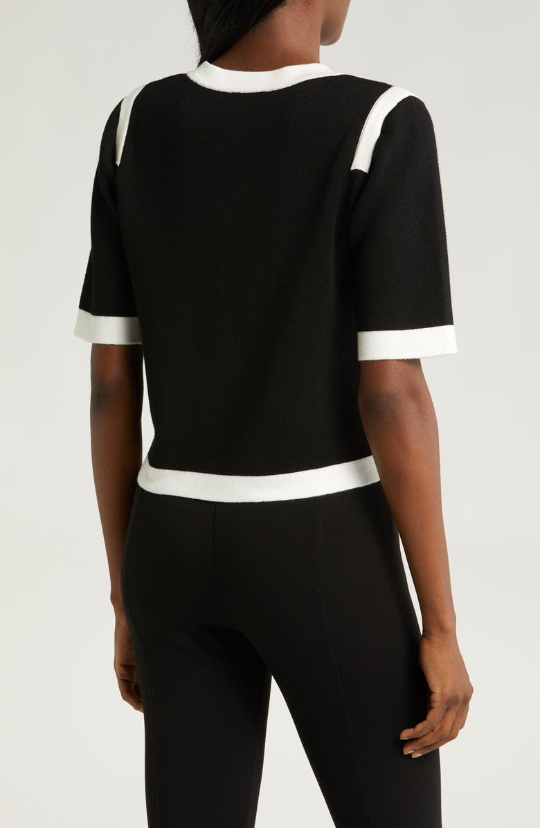 Tahari ASL Short Sleeve Sweater Jacket, Alternate, color, 