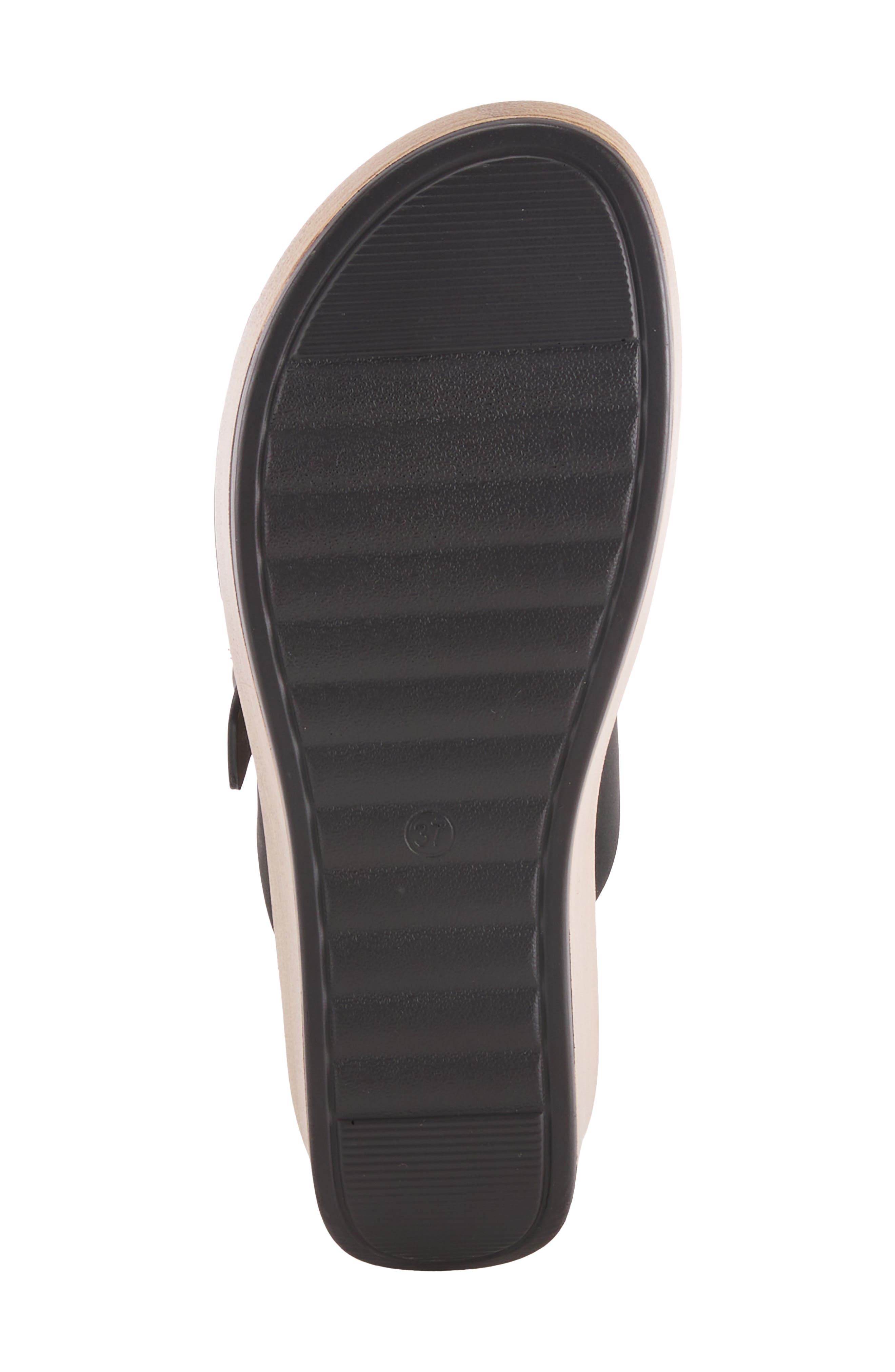 Shaniho Platform Wedge Sandal, Alternate, color, BLACK