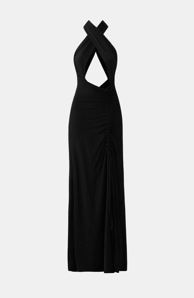 OW Collection ISA Maxi Dress, Alternate, color, Black