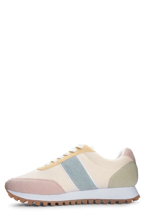 Dirty Laundry Desert Dog Ivory Multi Color Block Corduroy Sneakers In Multi