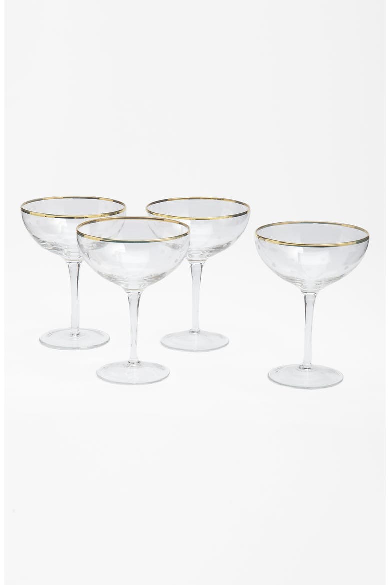 'larabee dot fête - mini' champagne saucer, Main, color, NO COLOR