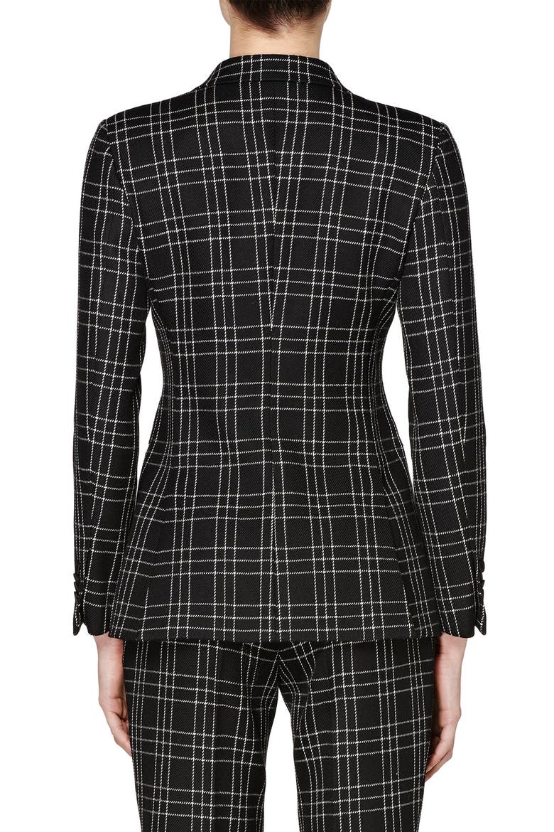 Cameron Double Breasted Check Wool Suit Jacket, Alternate, color, BLACK CHECK