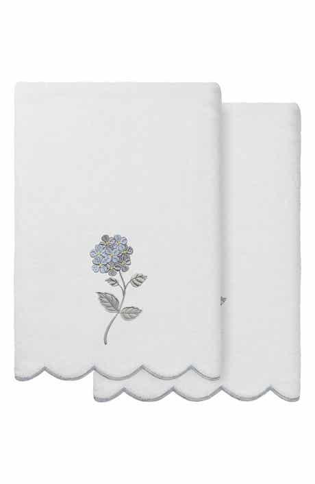 2-Piece Hydea Embroidered Turkish Cotton Towel Set