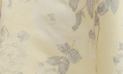 Dessy Collection Floral Sleeveless Satin Ballgown In Neutral