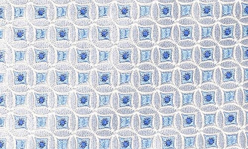 Eton Medallion Silk Tie In Silver